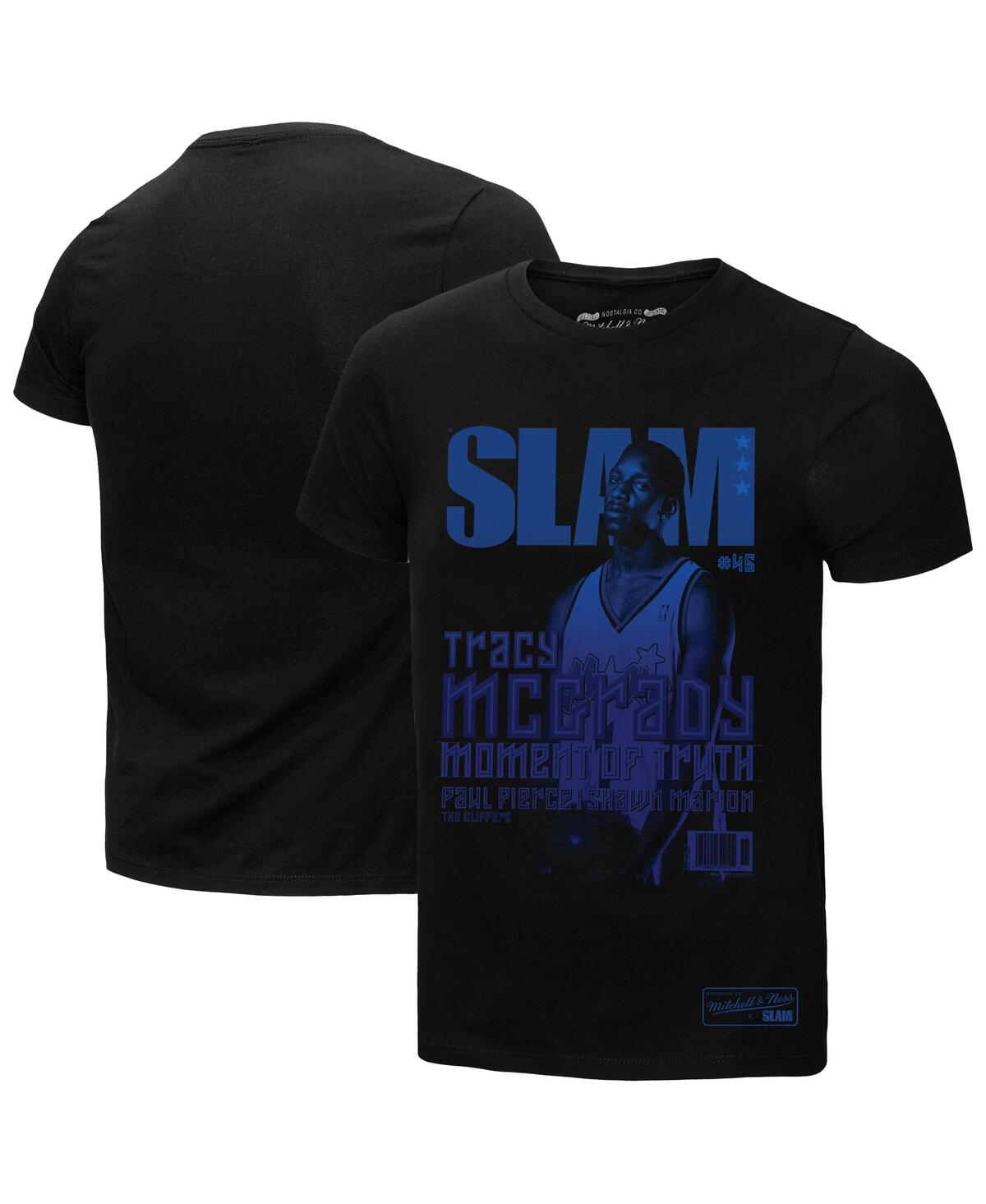 Mitchell & Ness Men's Tracy Mcgrady Black Orlando Magic Slam Gradient T-shirt In Black