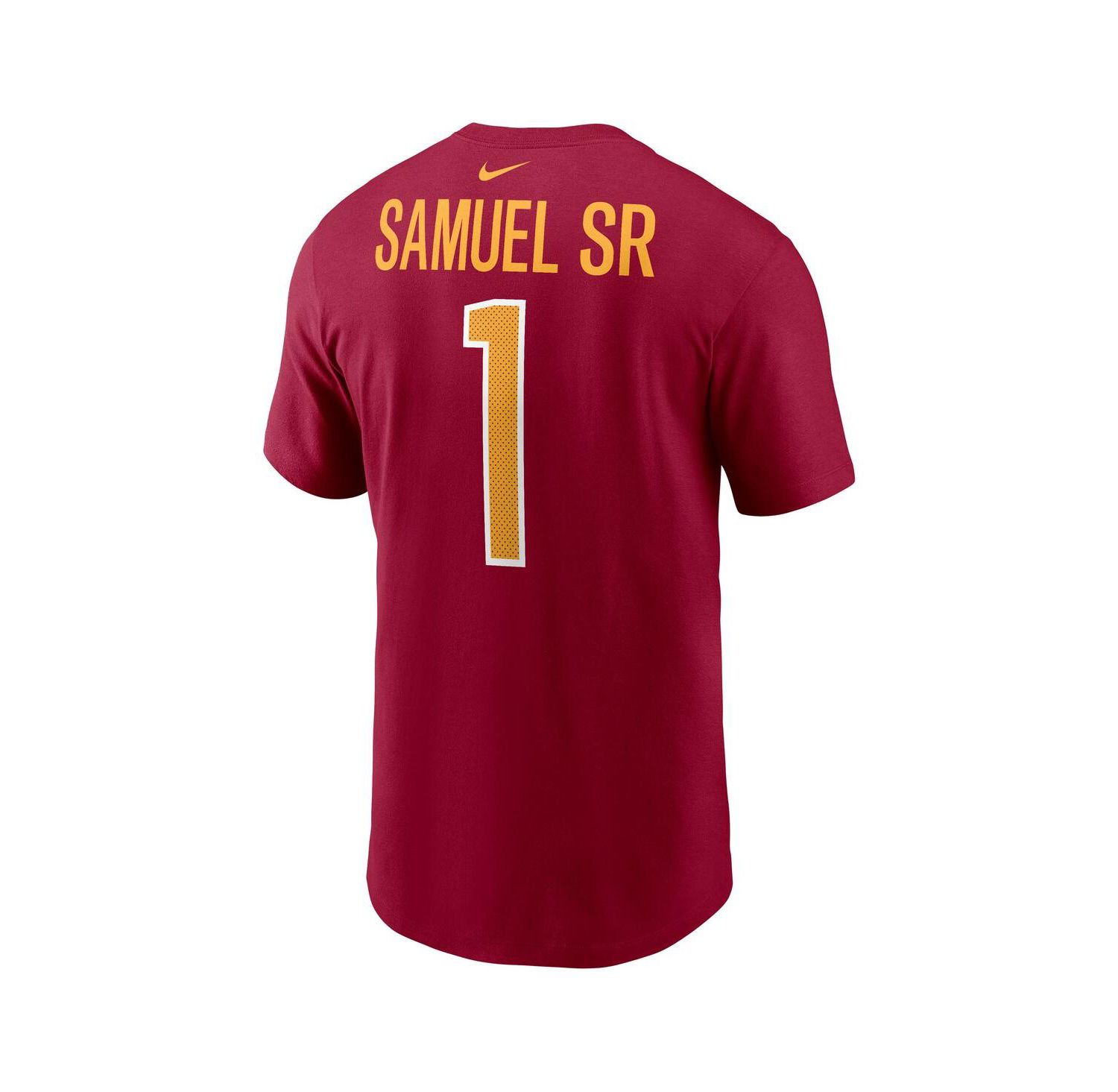 Men's Deebo Samuel Sr Burgundy Washington Commanders Name & Number T-Shirt