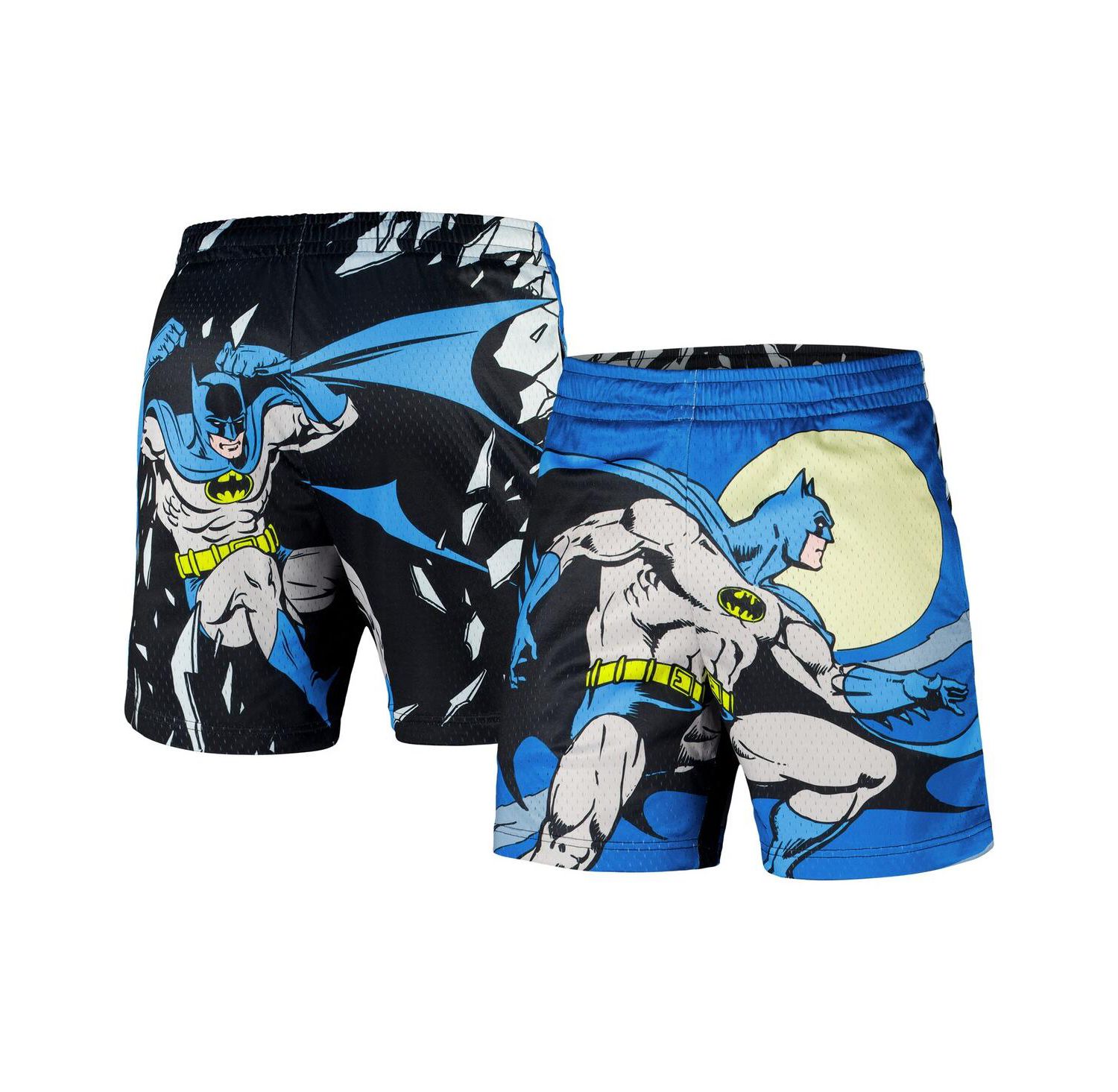 Men's Black Batman Big Print Mesh Shorts