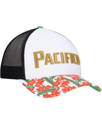 Men's White Pacifico A-Frame Floral Trucker Adjustable Hat