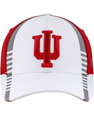 Men's White/Crimson Indiana Hoosiers One-Fit Two-Tone Flex Hat