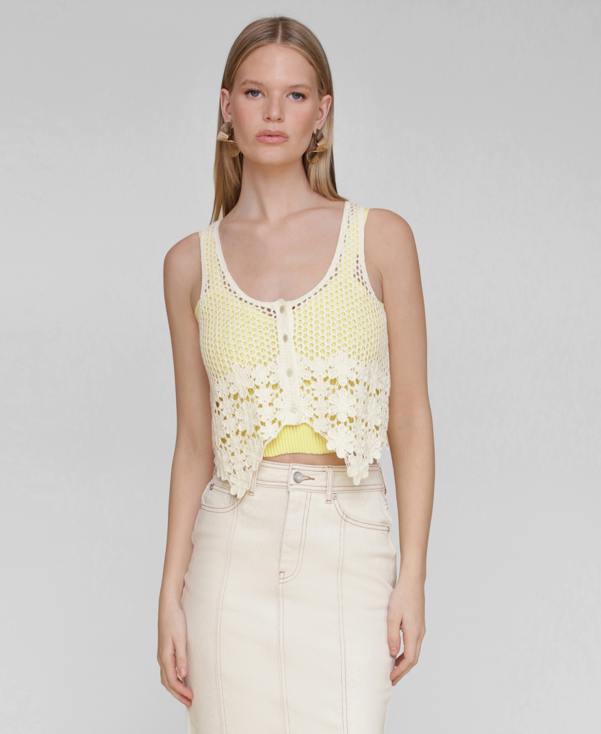 Shop Avec Les Filles Women's Crocheted Bandeau-lined Top