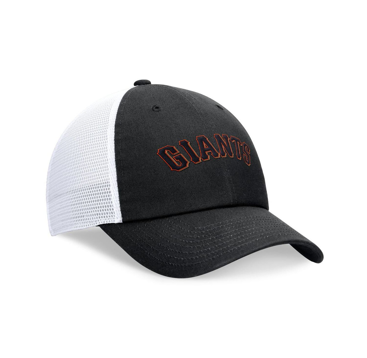 Men's Black San Francisco Giants Wordmark Adjustable Trucker Hat