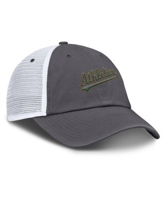 Men's Gray Athletics Wordmark Club Adjustable Trucker Hat