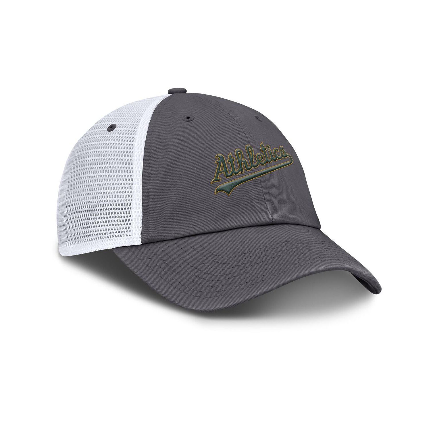 Men's Gray Athletics Wordmark Club Adjustable Trucker Hat
