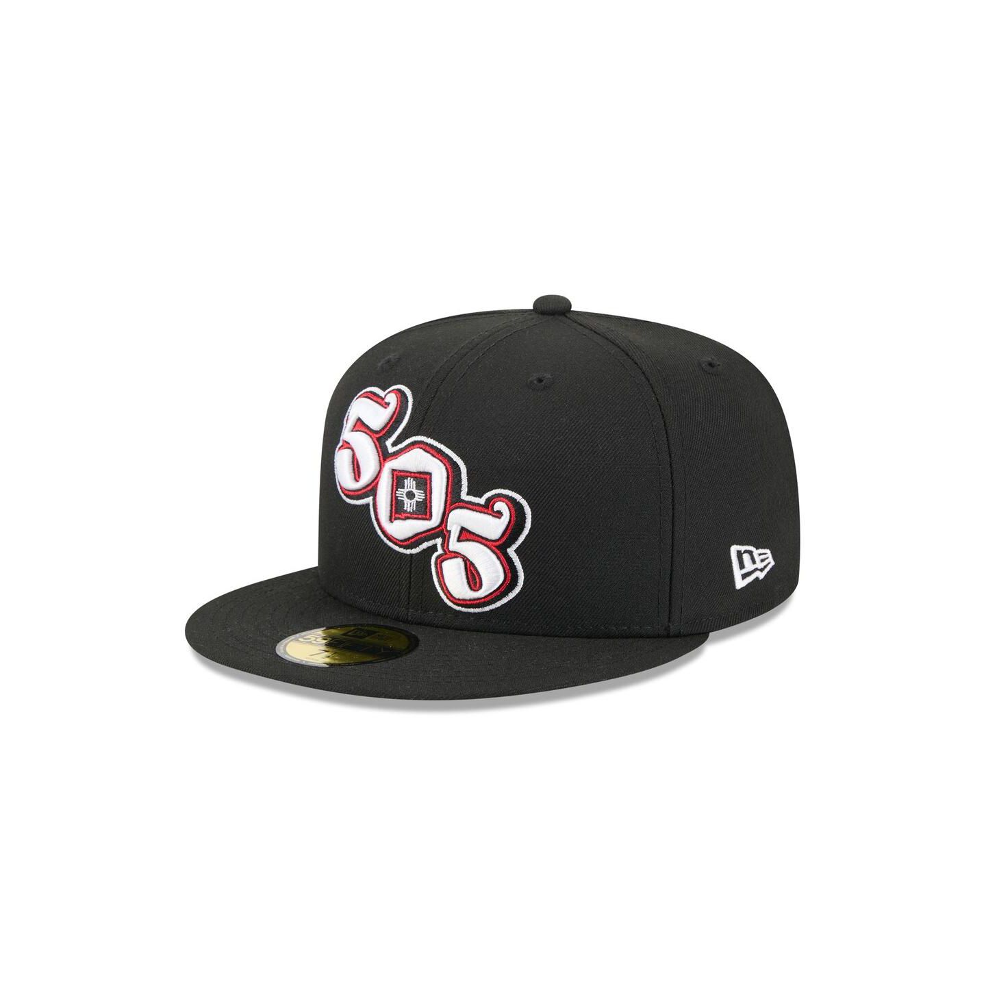 Мужская кепка New Era Black Albuquerque Isotopes Theme Nights 59FIFTY Fitted Hat — фото 1