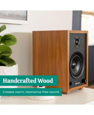 McKinley 2.0 Stereo Powered Bookshelf Speakers with Built-in Amplifier, 4" Drivers, Bluetooth 5, RCA/Aux