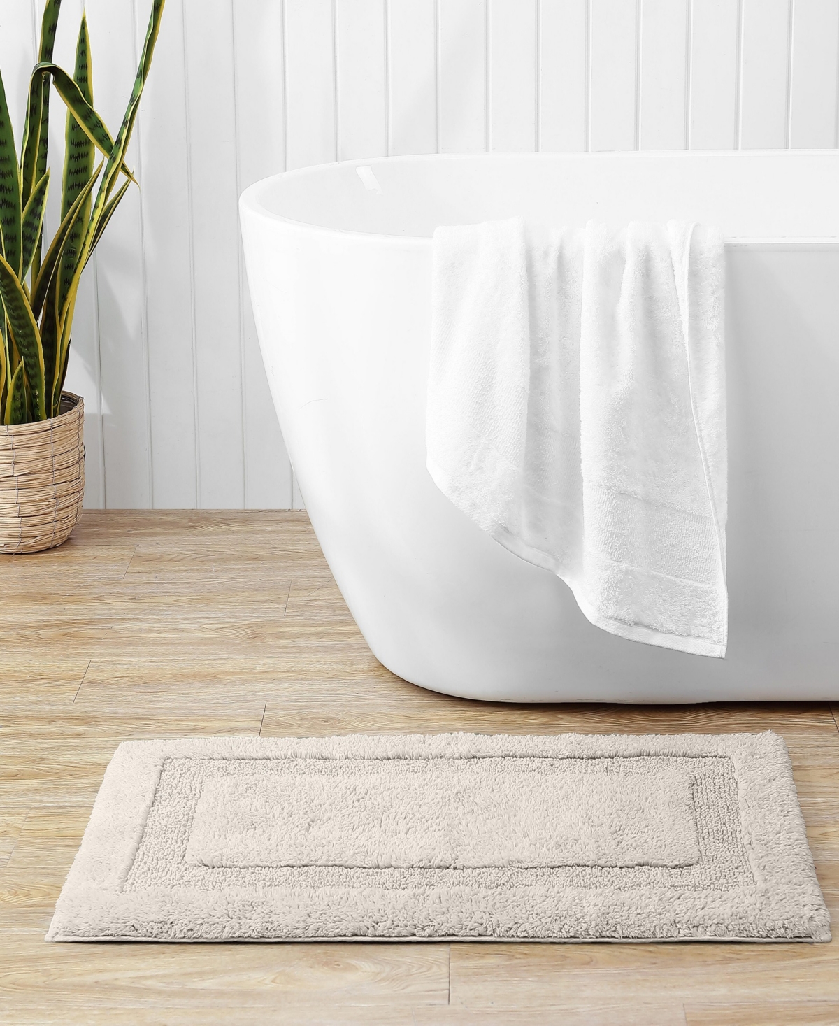 Tommy Bahama Home Long Branch Cotton Tufted Reversible Bath Rug, 21" X 34" In Brown