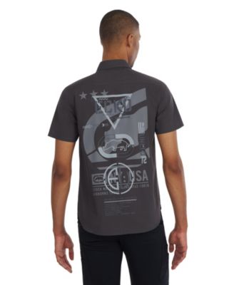 Men's Stamp Short Sleeve Woven Shirt