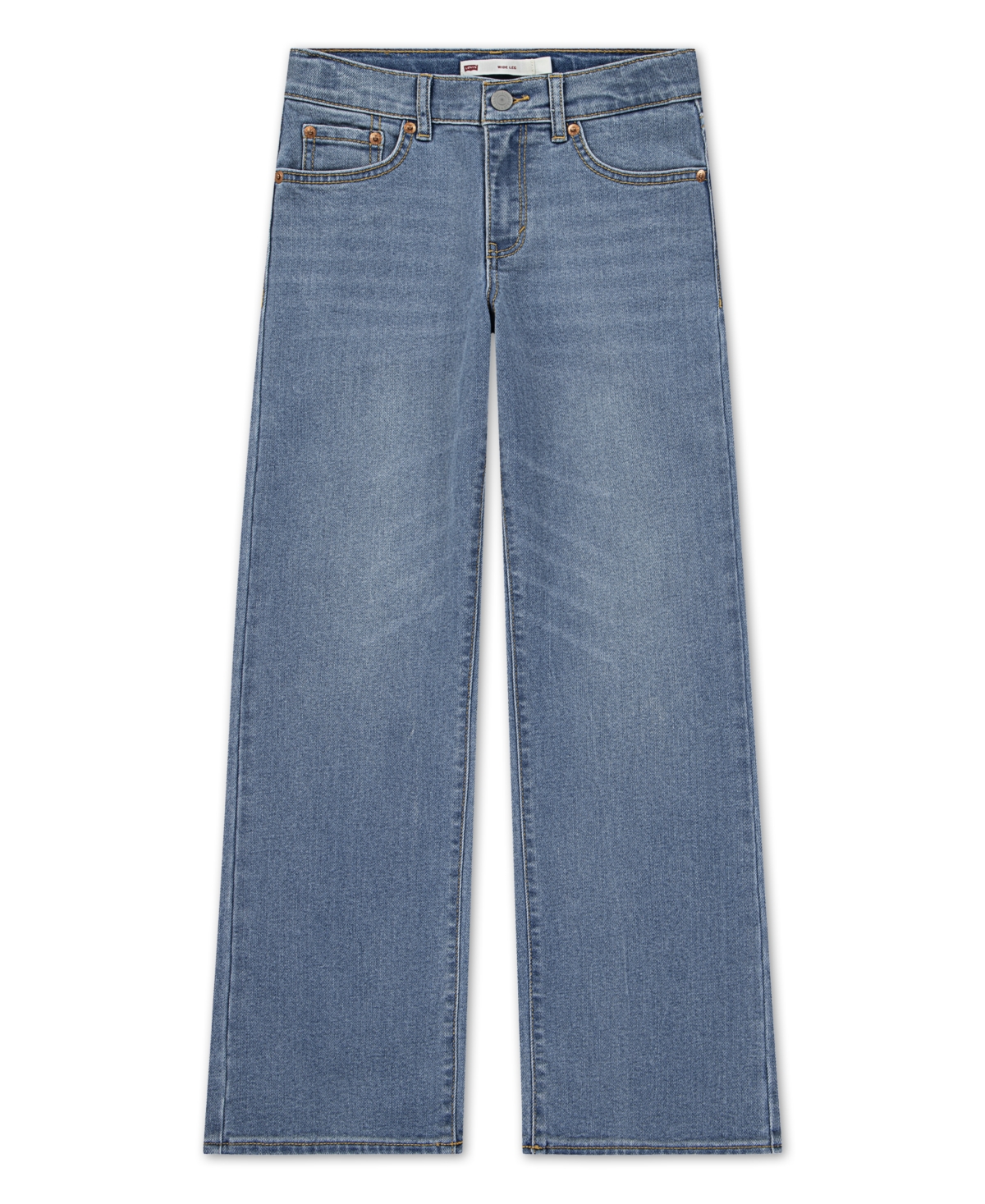 Levi's Big Girls Vintage-like Mid Rise Wide Leg Jeans In Blue