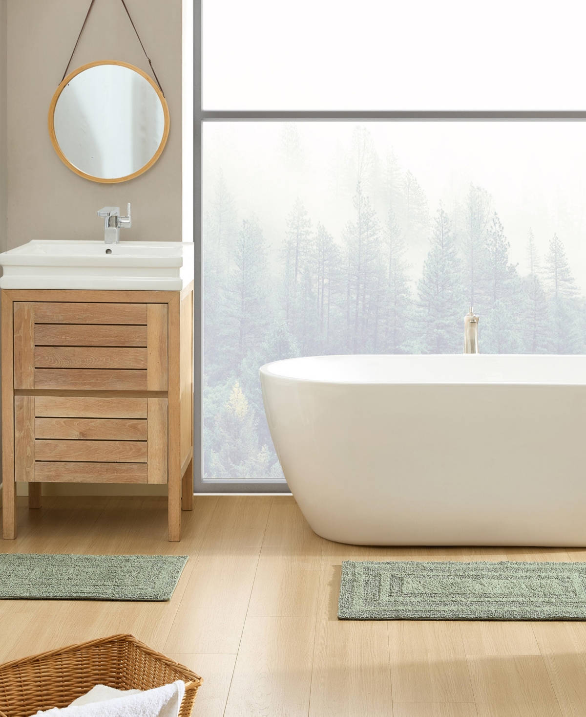 Eddie Bauer Logan Tufted Cotton 2-pc. Bath Rug Set In Green