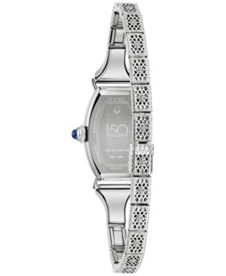 150th Anniversary Women's Art Deco Miss America Stainless Steel Expansion Bracelet Watch 18mm