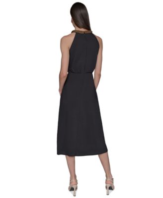Women's Halter-Neck Midi Dress 