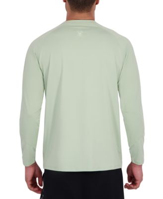 Men's Long Sleeve Waffle-Knit Crewneck Swim Shirt