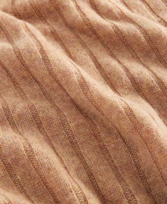 Ribbed 100% Cashmere Scarf