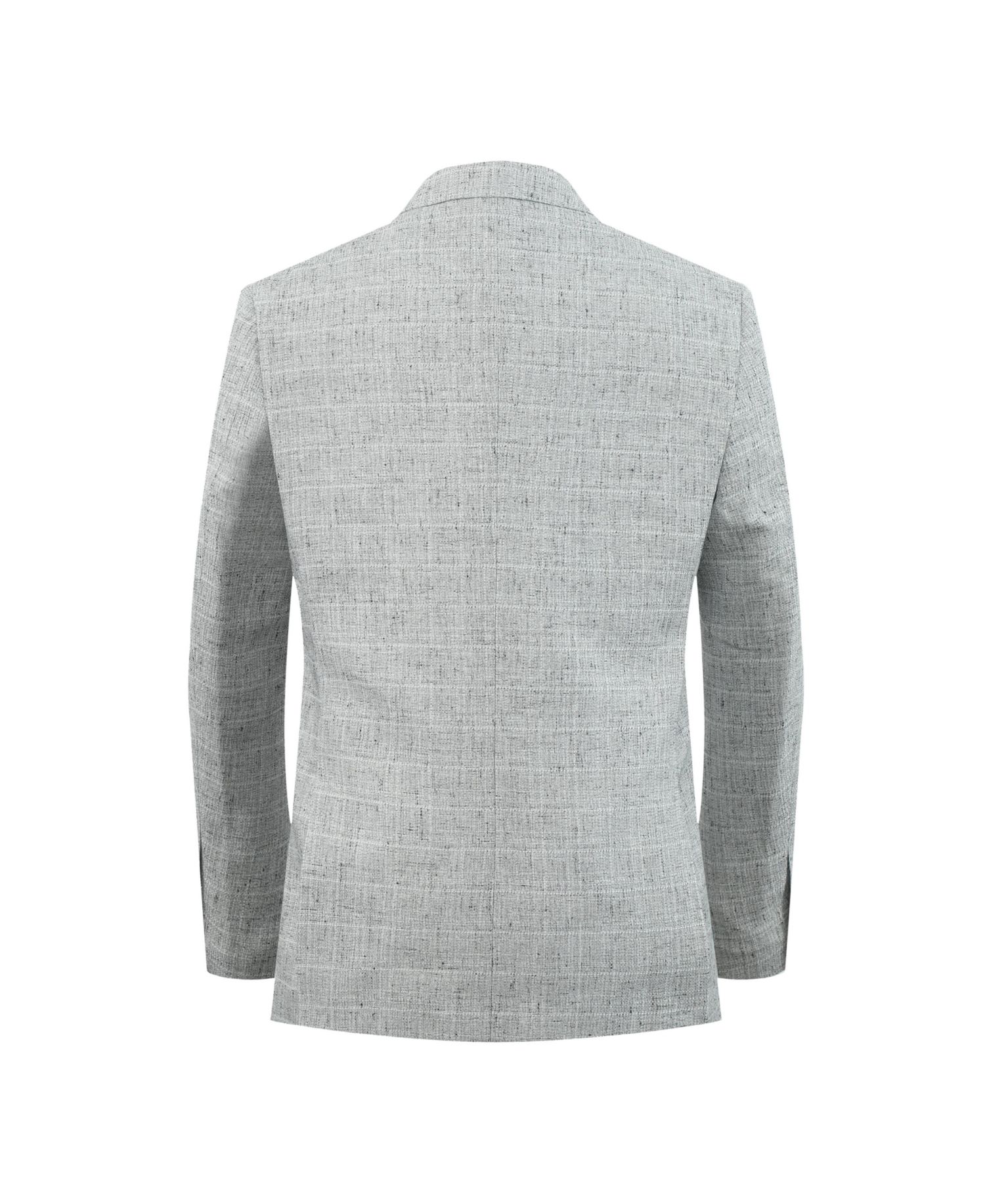 Boys Silver Slim Fit Melange Jacket