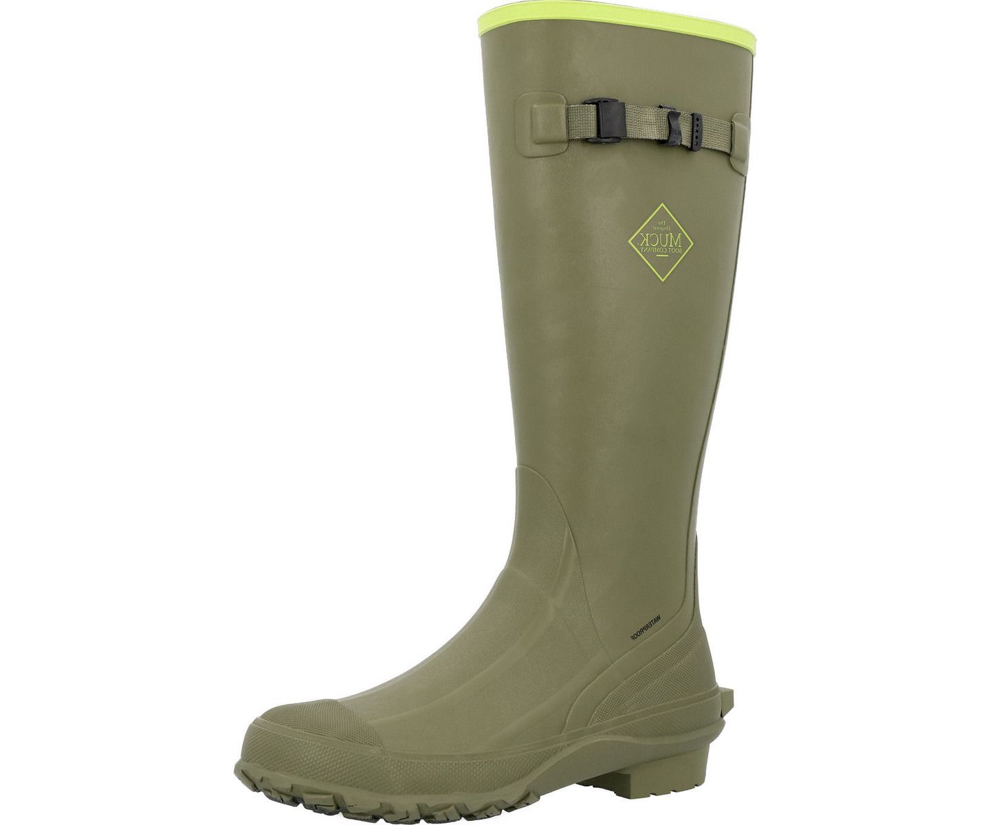 Мужские ботинки MUCK Harvester Rubber Boot, цвет: Оливковый / Лаймовый — фото 7