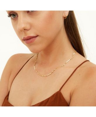 Half Twisted Sterling Silver Chain Necklace