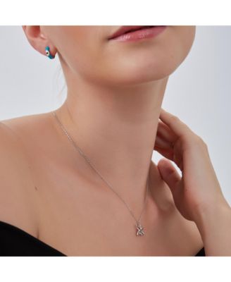 Balloon Dog Poodle Necklace In Sterling Silver