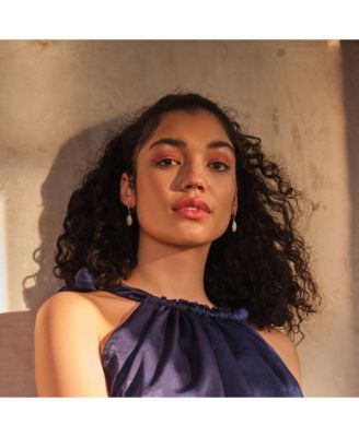 Treated Freshwater Cultured Baroque Pearl Hoop Earrings