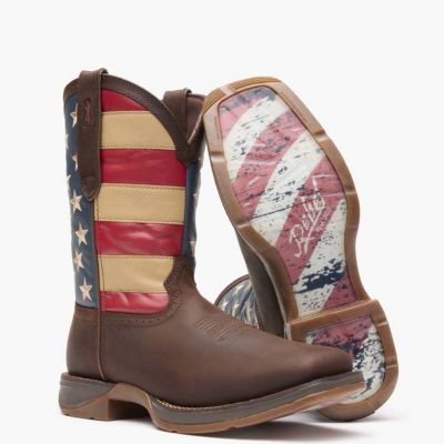 Men's Rebel by Patriotic Pull-On Western Flag Boot