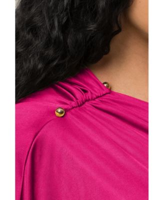 Women's One Shoulder Shirred Bodysuit