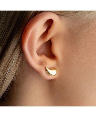 Pear Teardrop Earrings in Sterling Silver