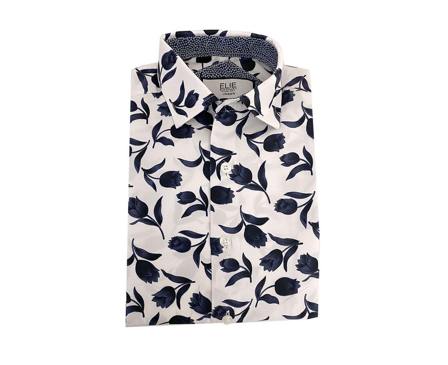 Little Boys Blue Floral Button-Down Slim Fit Shirt