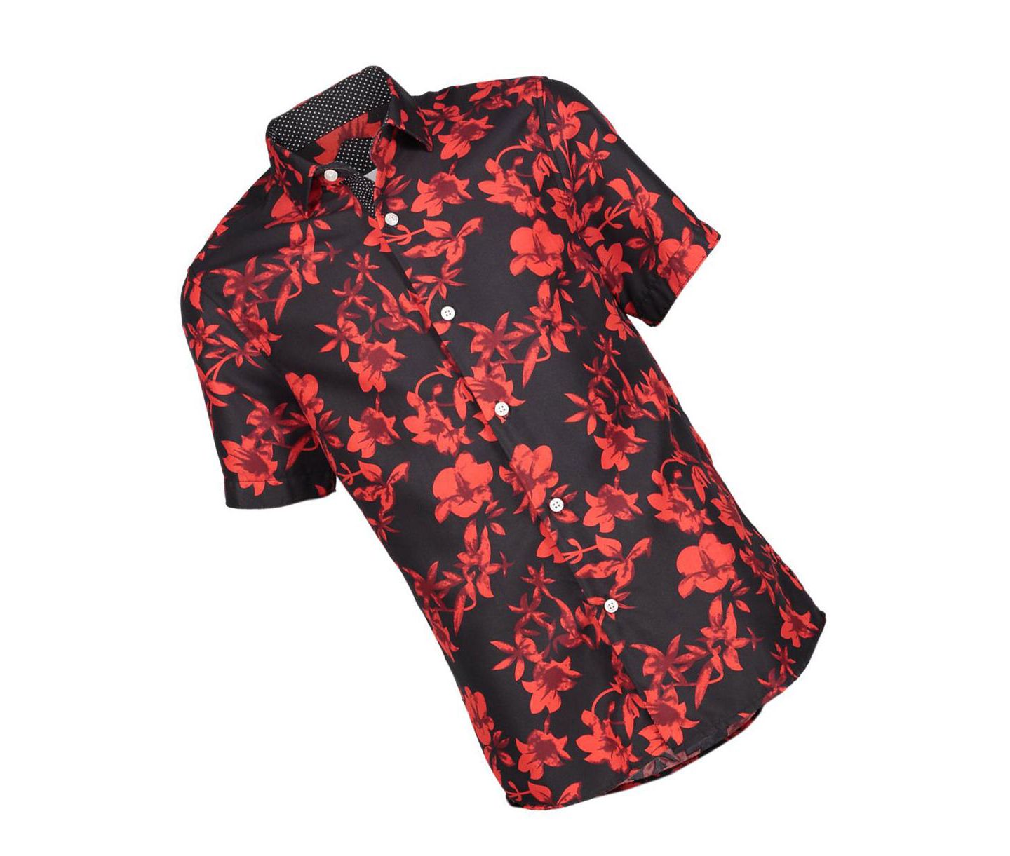 Рубашка Elie Balleh Black Floral Slim Fit Shirt для мальчиков, цвет: Чёрный — фото 2