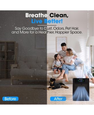 High-Performance Air Purifier with Sleep Mode, Automatic Mode, and Filter Replacement Reminder for Bedrooms, Offices, and Living Rooms