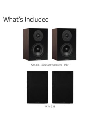 Elite High Definition 2-Way Bookshelf Surround Sound Speakers for 2-Channel Stereo or Home Theater System (SX6)