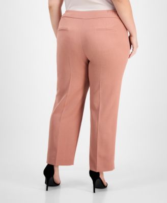 Plus Size High-Rise Slim-Leg Pants