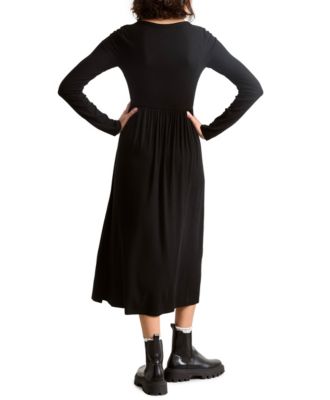 Maternity The Softest Rib Nursing Friendly Dress
