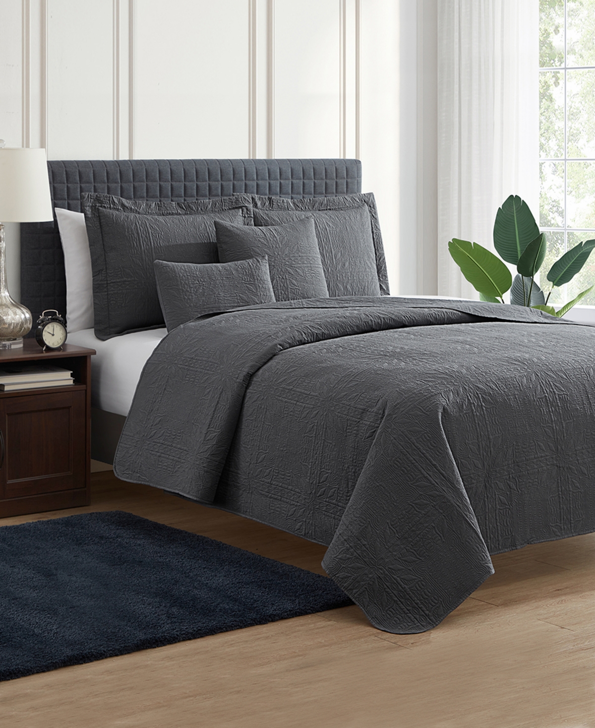 Nestl Grid Embossed 4-pc. Quilt Set, Twin/twin Xl