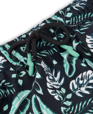 Sunset and Vines Men's Floral Woven Swim Trunks