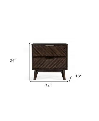 Functional Nightstand with Two Drawers for Small Spaces or Guest Room