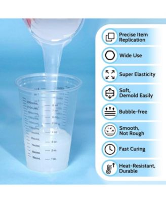 5lb (80oz) Super Elastic Liquid Silicone Mold Making Kit - Fast Cure Rubber for Resin, Candle & Soap Molds