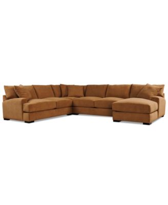 Rhyder 4-Pc. Fabric Chaise Sectional with Apartment Sofa, Exclusively at Macy's