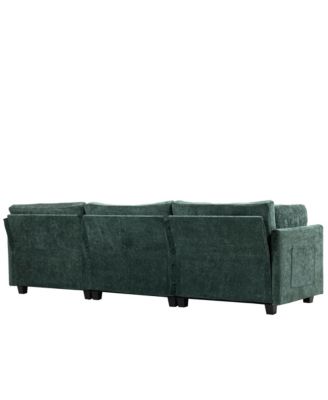 Streamdale 111.42x32.28" 3-Seater Chenille Sofa - Comfy, Cloud-Soft, with Side Pocket