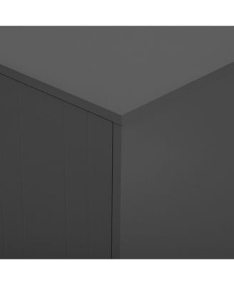 Modern TV Stand with Adjustable Shelf, Metal Legs, and Anti-Tip Safety