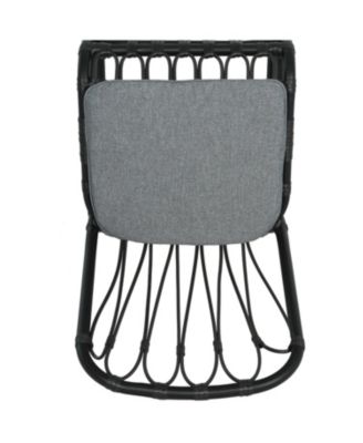 Streamdale Outdoor Grey Wicker Dining Chairs (Set of 2) with Washable Cushions