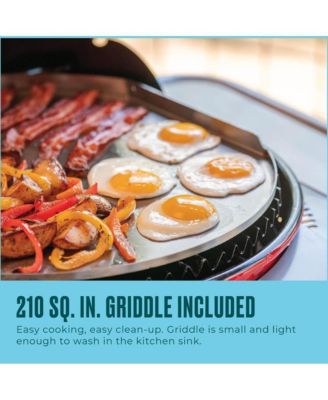 Bistro Pro Electric Grill and Griddle with Charcoal Mode - Red