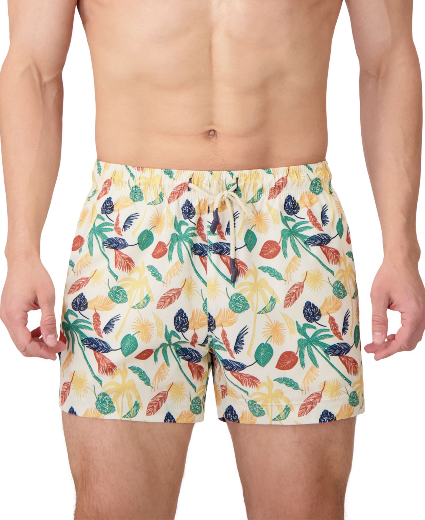 Плавки Sunset Leaf-Pattern для мужчин, тканый — Sunset x Vine, цвет: Льняной — фото 2