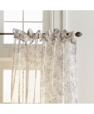 Westport Floral Tie-Top Sheer Window Curtain