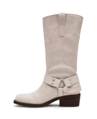 Women's Tanzy Wide Calf Tall Harness Moto Engineer Boots