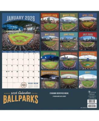 2026 Ballparks Wall Calendar