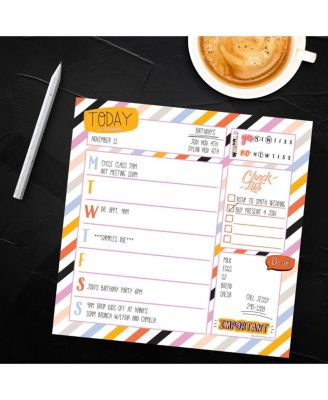 Super Stripe Weekly Square Schedule Pad