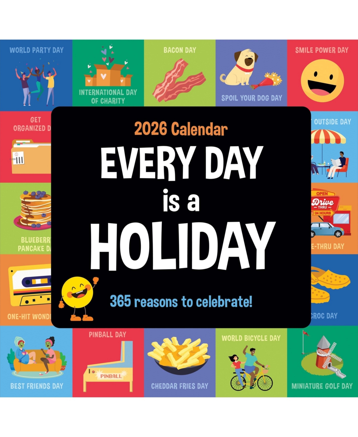 2026 Every Day's A Holiday Wall Calendar - Multicolor