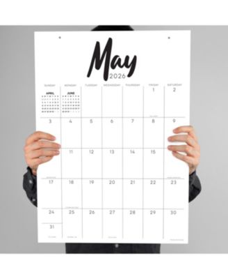 2026 Rainbow Blocks Large Desk Pad Monthly Blotter Calendar