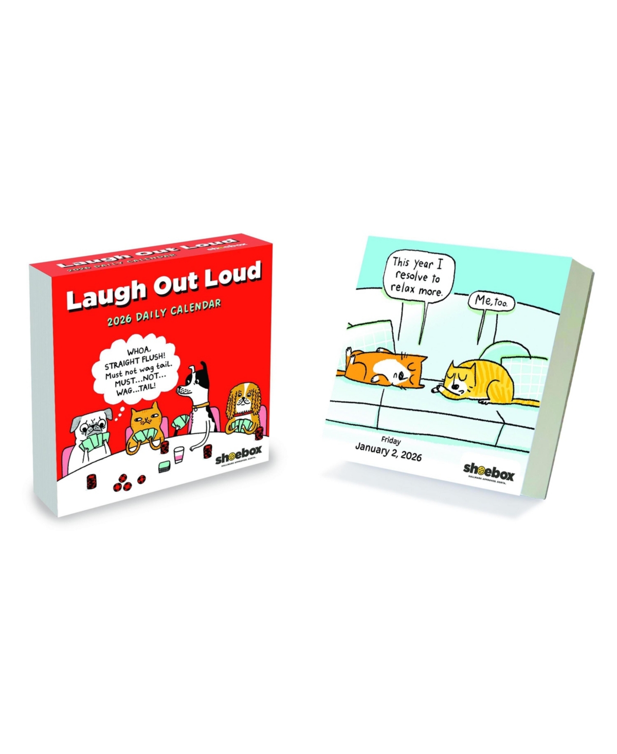 2026 Shoebox Daily Desktop Calendar - Multicolor